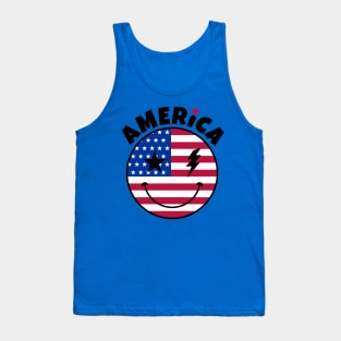 America Smiley Face Tank Top